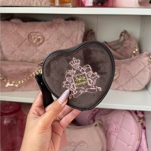 Juicy Couture Juicy For All Brown and Pink Heart Coin Pouch